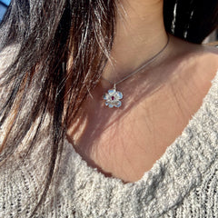 Ruby Floral Pendant