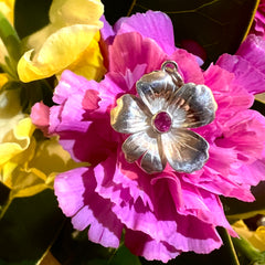Ruby Floral Pendant
