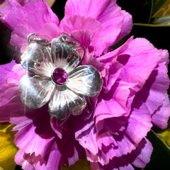 Ruby Floral Pendant
