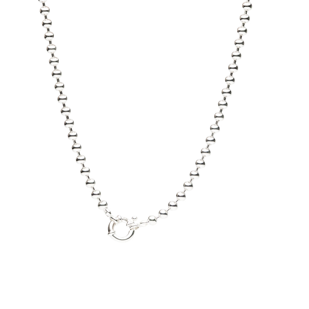 Beaded silver necklace