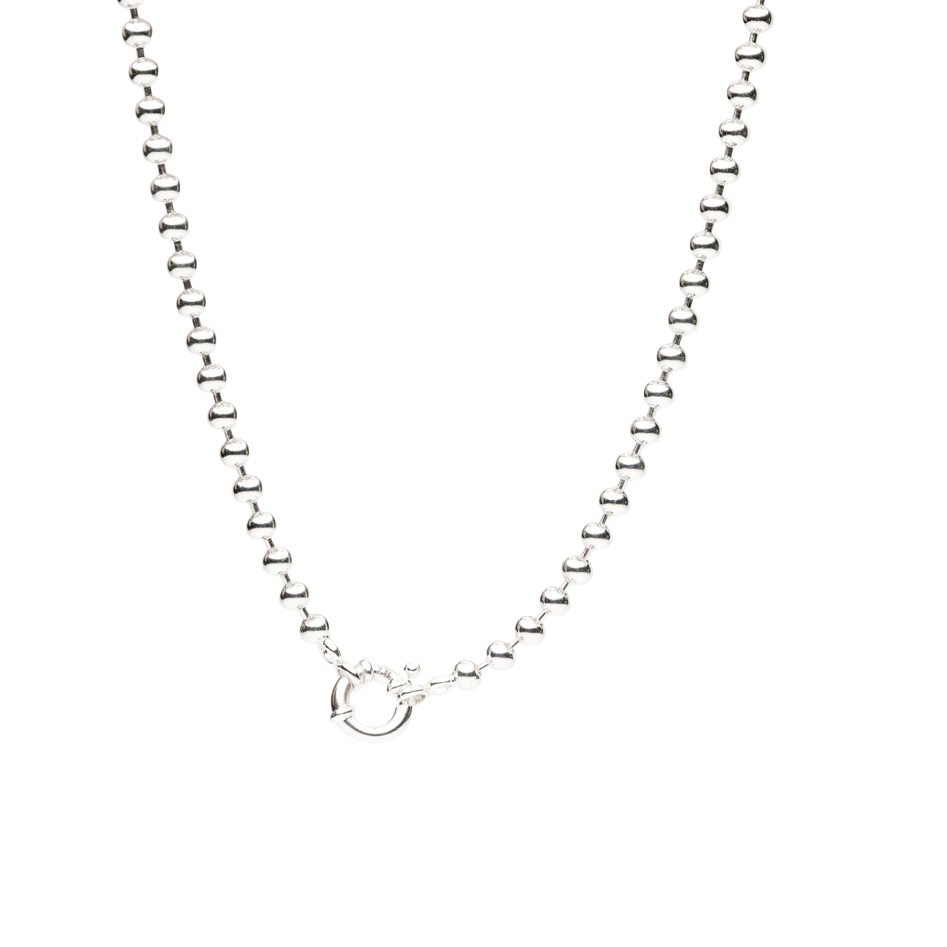 Beaded silver necklace