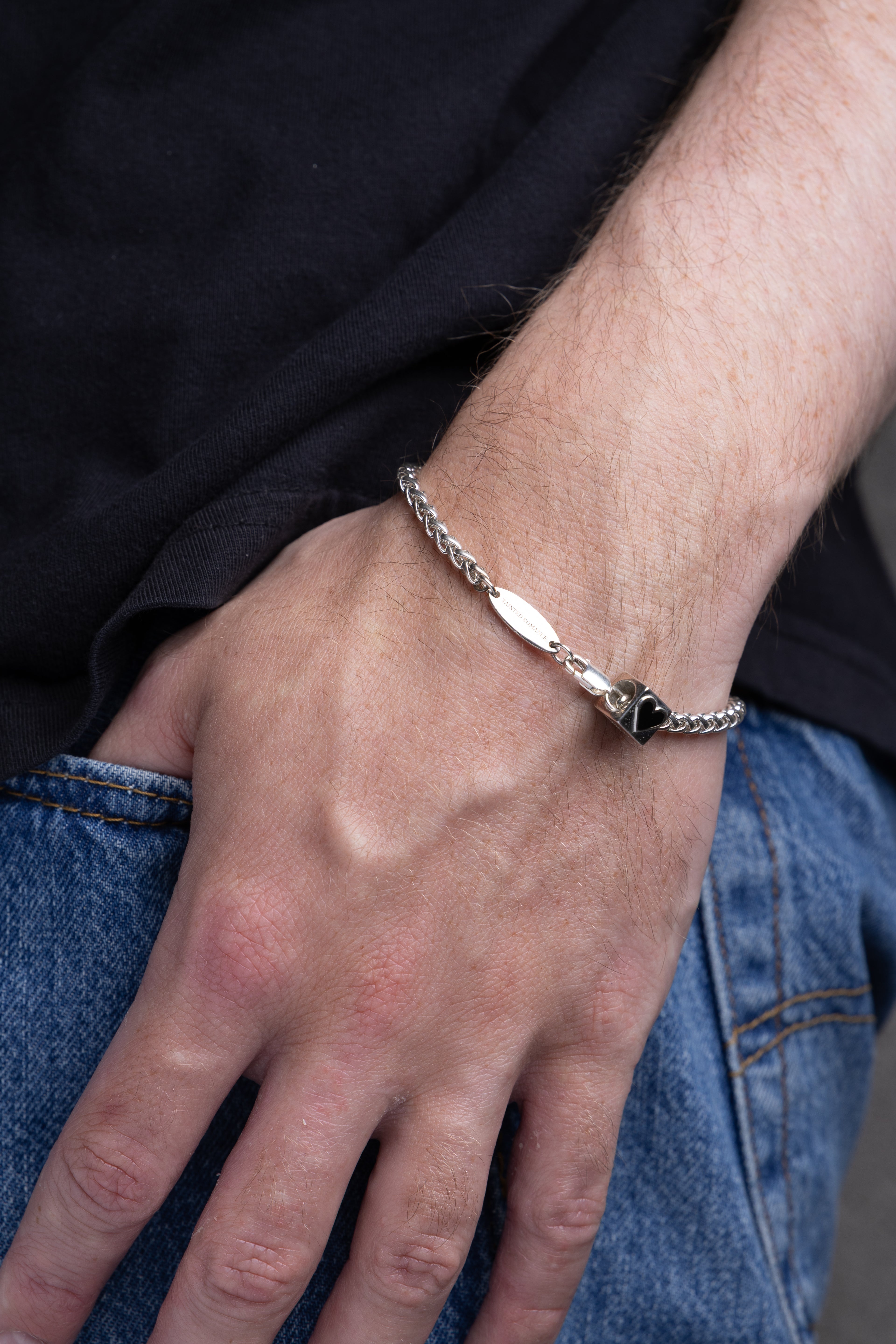 Silver chain bracelet