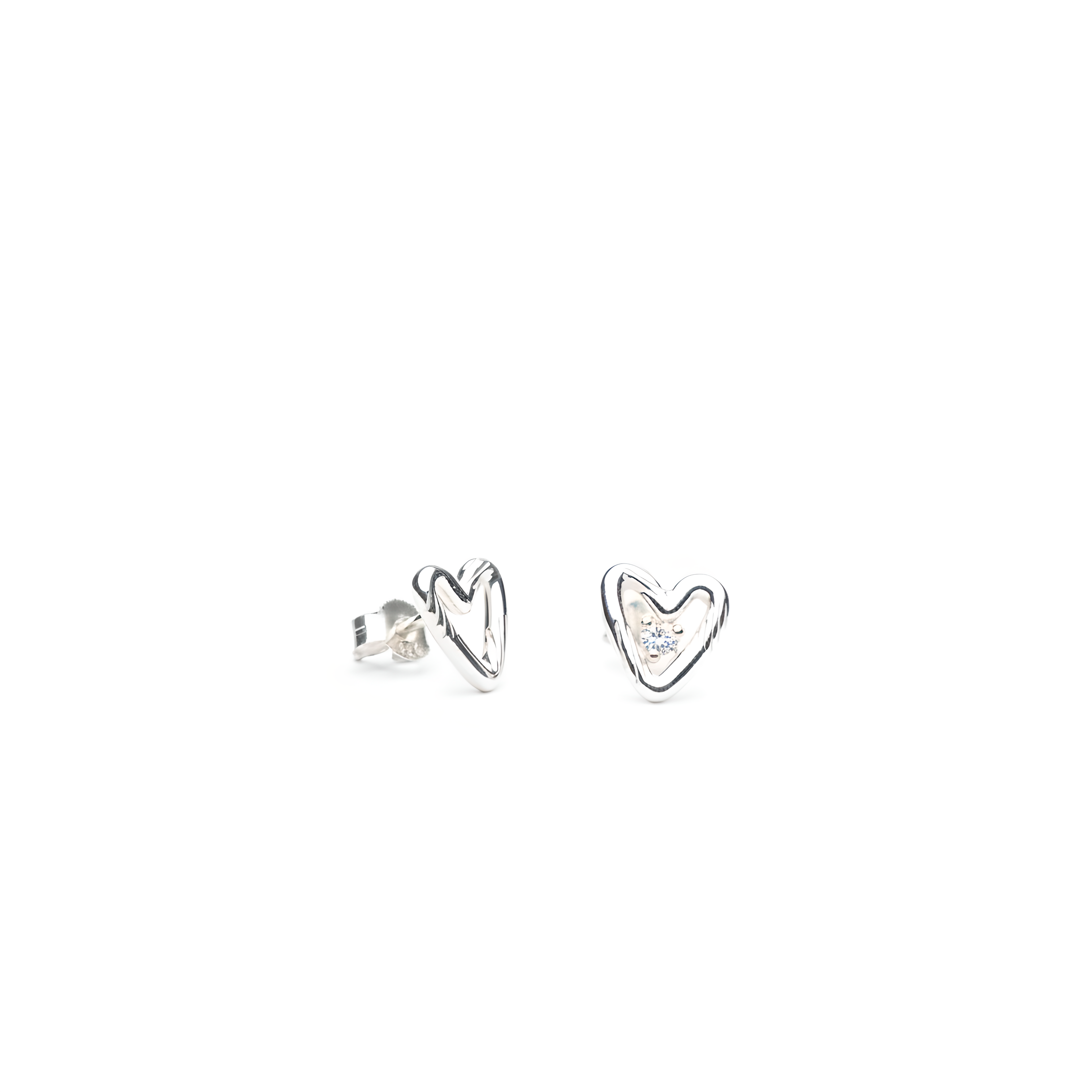 Open Heart Studs Earring