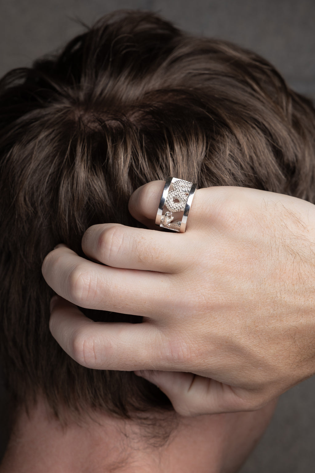 Silver snake ring