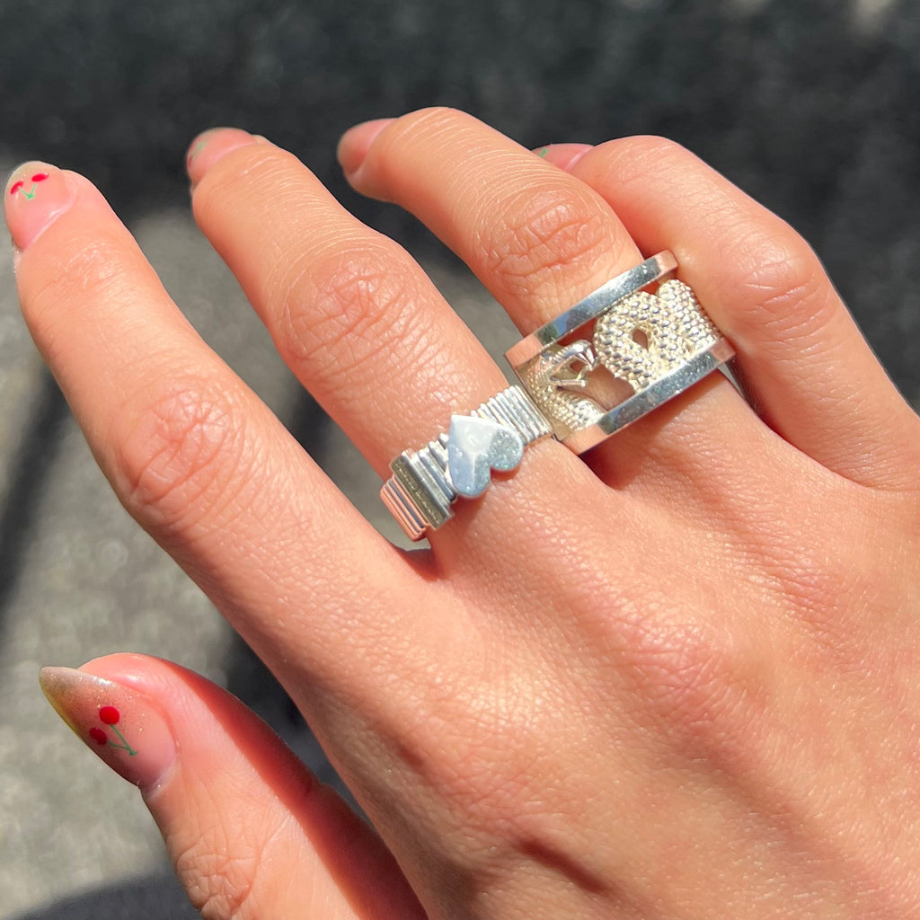 Silver snake ring