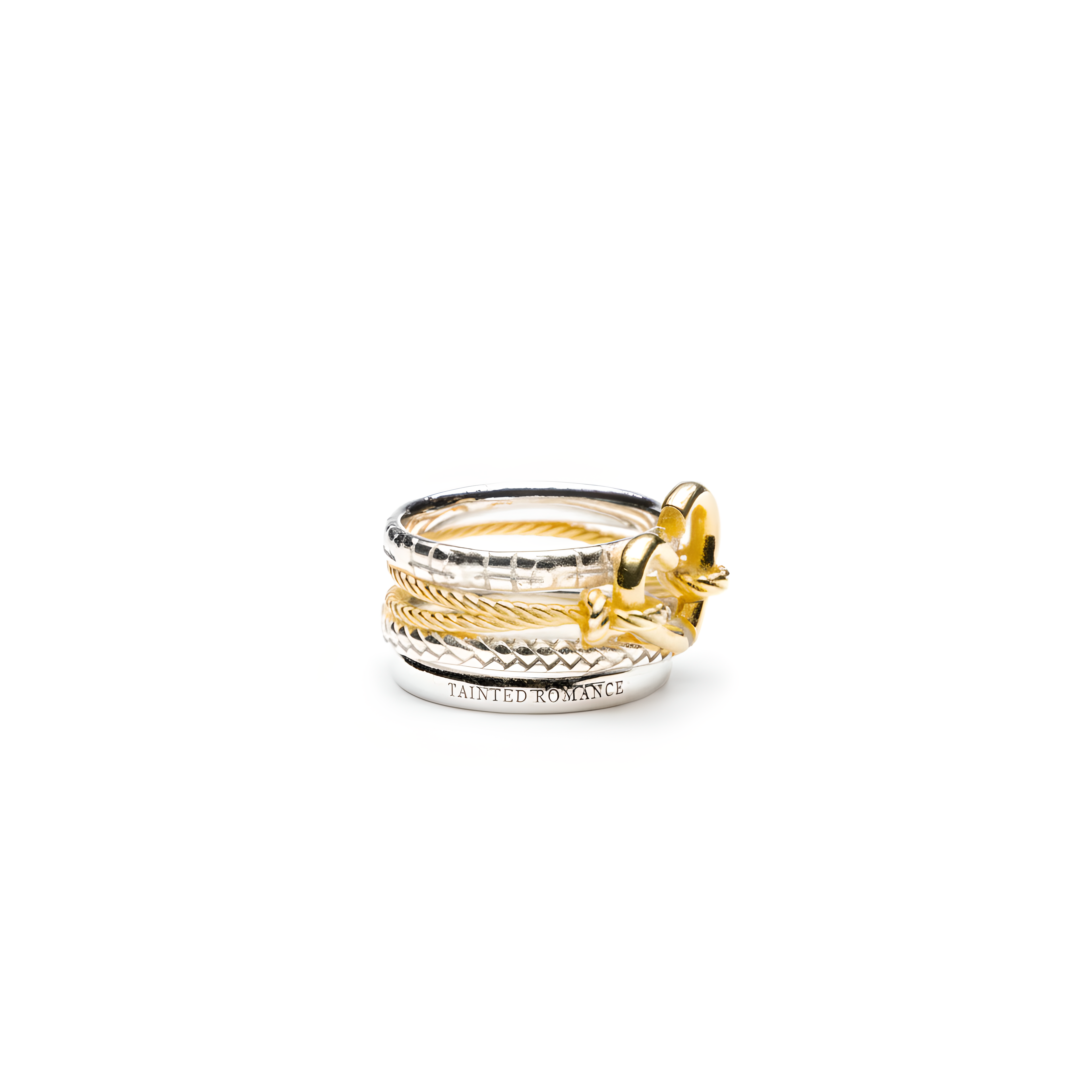 Silver and gold plated ring